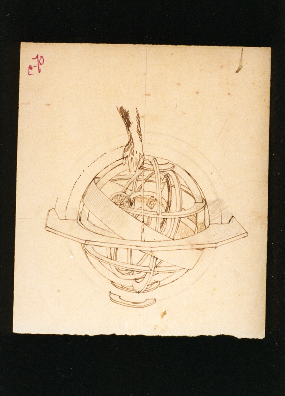 studio di astrolabio (disegno) di Vetri Paolo (sec. XIX)