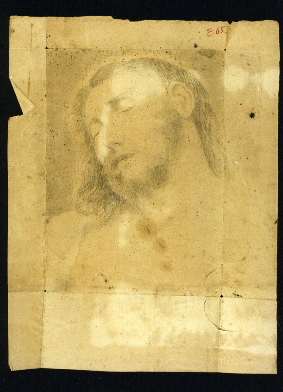 testa di Cristo (disegno) di Vetri Paolo (sec. XIX)