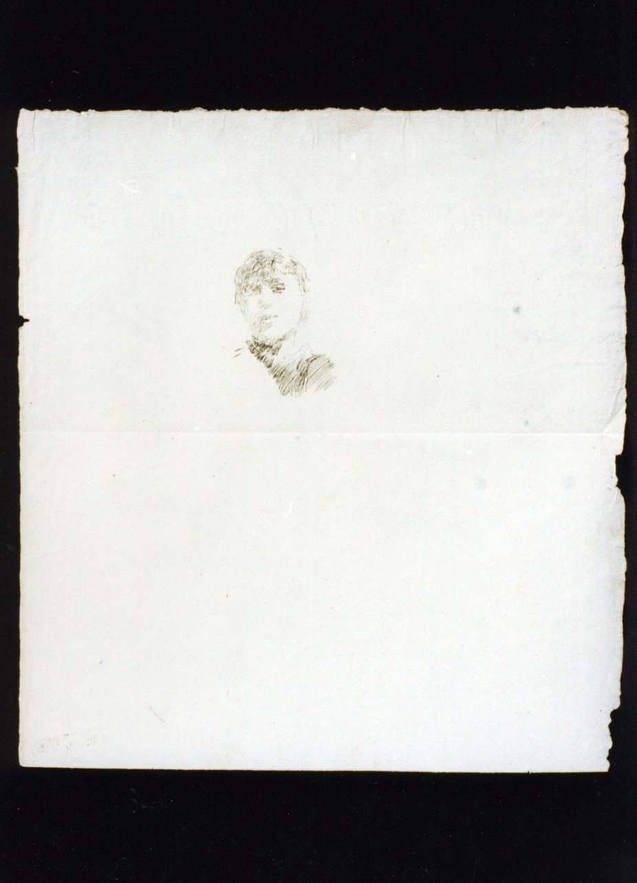 studio di testa femminile (disegno) di Vetri Paolo (sec. XIX)