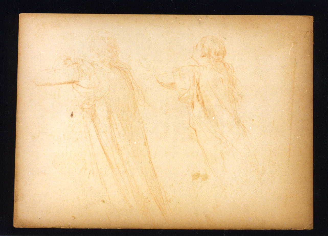studio di sante inginocchiate (disegno) di Vetri Paolo (secc. XIX/ XX)