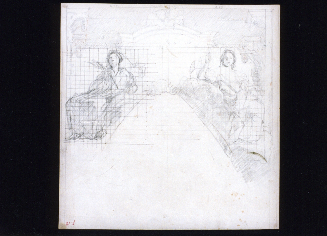 studio di figure allegoriche (disegno) di Vetri Paolo (secc. XIX/ XX)