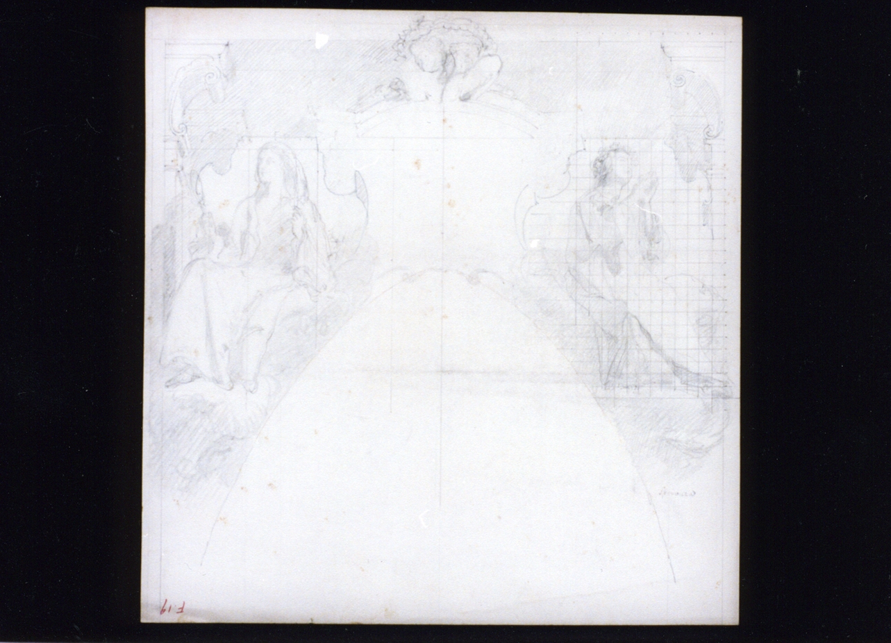 studio di figure allegoriche (disegno) di Vetri Paolo (secc. XIX/ XX)