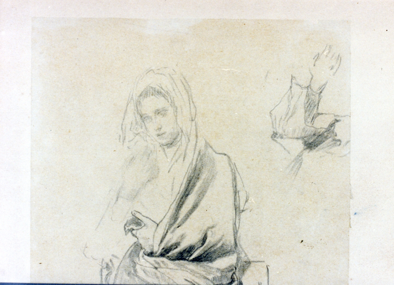 studio di figura femminile (disegno) di Vetri Paolo (secc. XIX/ XX)