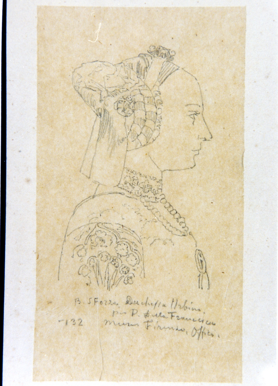 studio di donna (disegno) di Vetri Paolo (sec. XIX)