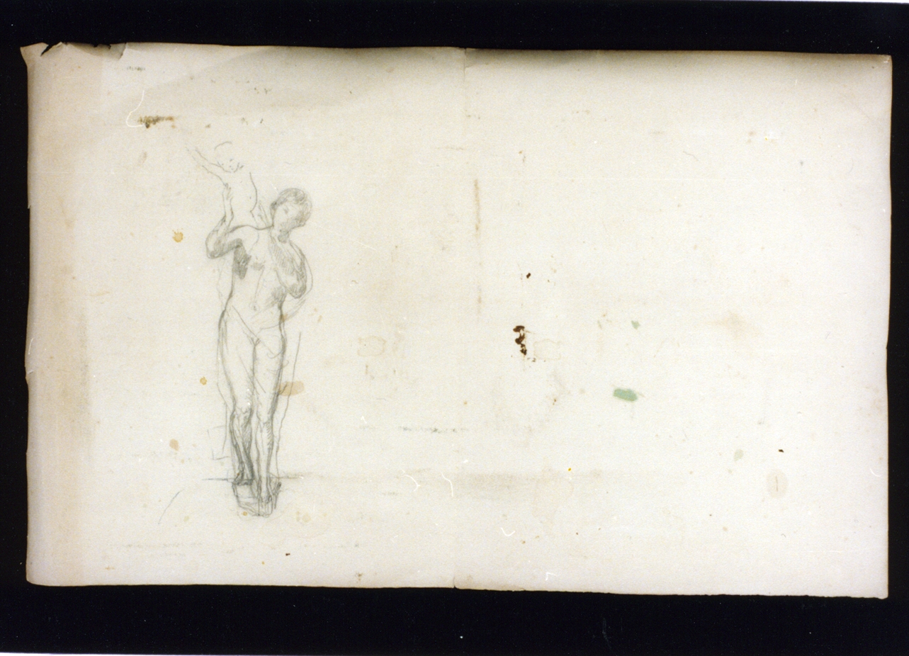 studio di donna con bambino (disegno) di Vetri Paolo (secc. XIX/ XX)