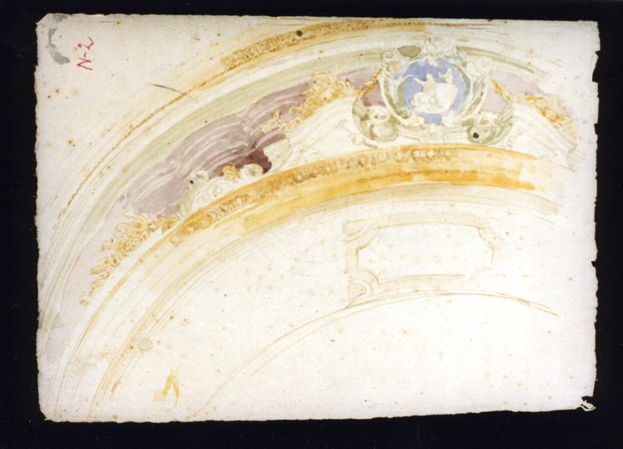 studio di affresco per una lunetta (disegno) di Vetri Paolo (secc. XIX/ XX)