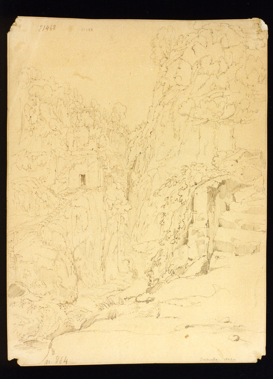 veduta del Vallone di Sorrento (disegno) di Vianelli Achille (sec. XIX)