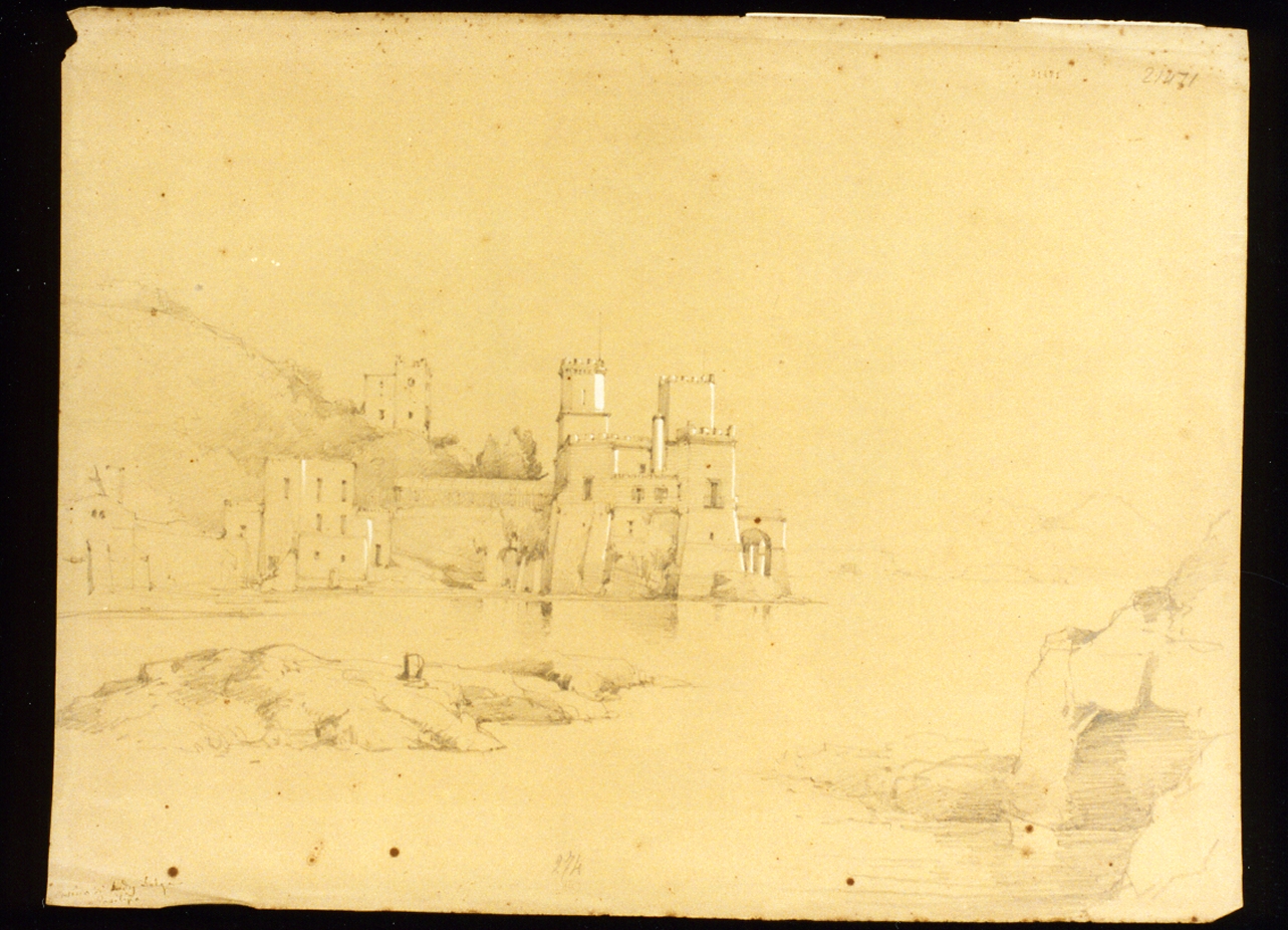 studio della Villa Salge a Posillipo (disegno) di Vianelli Achille (sec. XIX)