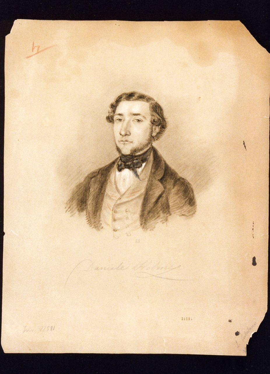 ritratto di Daniele Holmes (disegno) - ambito italiano (sec. XIX)