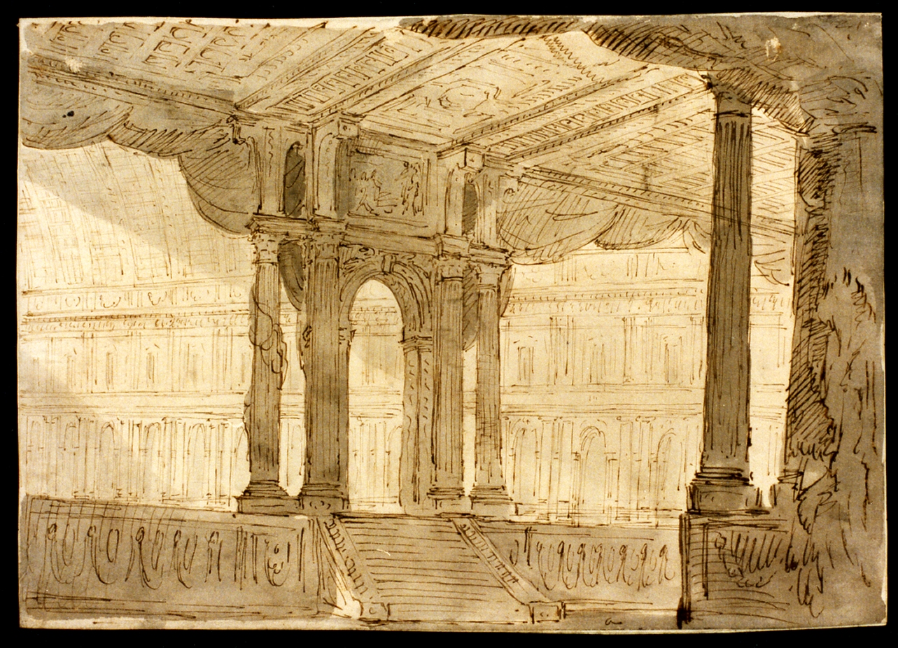 studio di scenografia teatrale (disegno) di Niccolini Antonio (scuola) (prima metà sec. XIX)