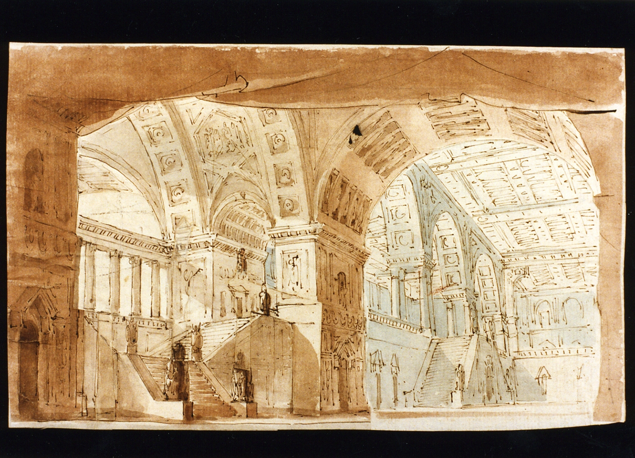 studio di scenografia teatrale (disegno) di Niccolini Antonio (scuola) (prima metà sec. XIX)