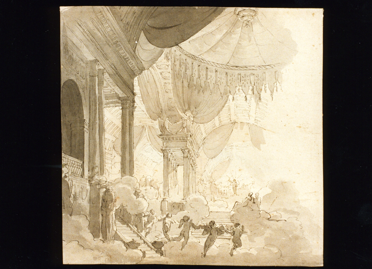 studio di scenografia teatrale (disegno) di Niccolini Antonio (scuola) (prima metà sec. XIX)