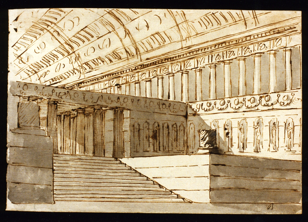 studio di scenografia teatrale (disegno) di Niccolini Antonio (scuola) (prima metà sec. XIX)