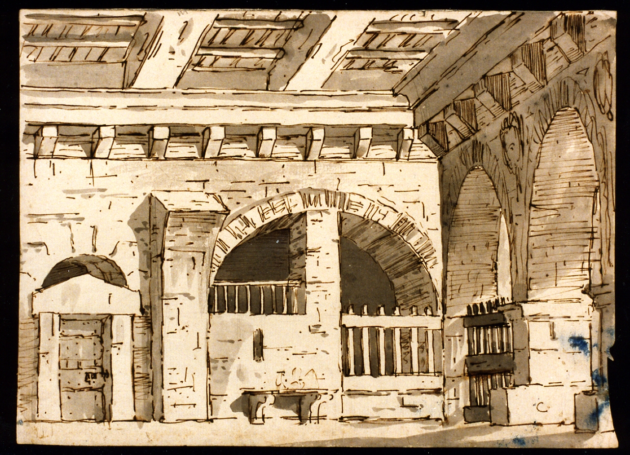studio di scenografia teatrale (disegno) di Niccolini Antonio (scuola) (prima metà sec. XIX)