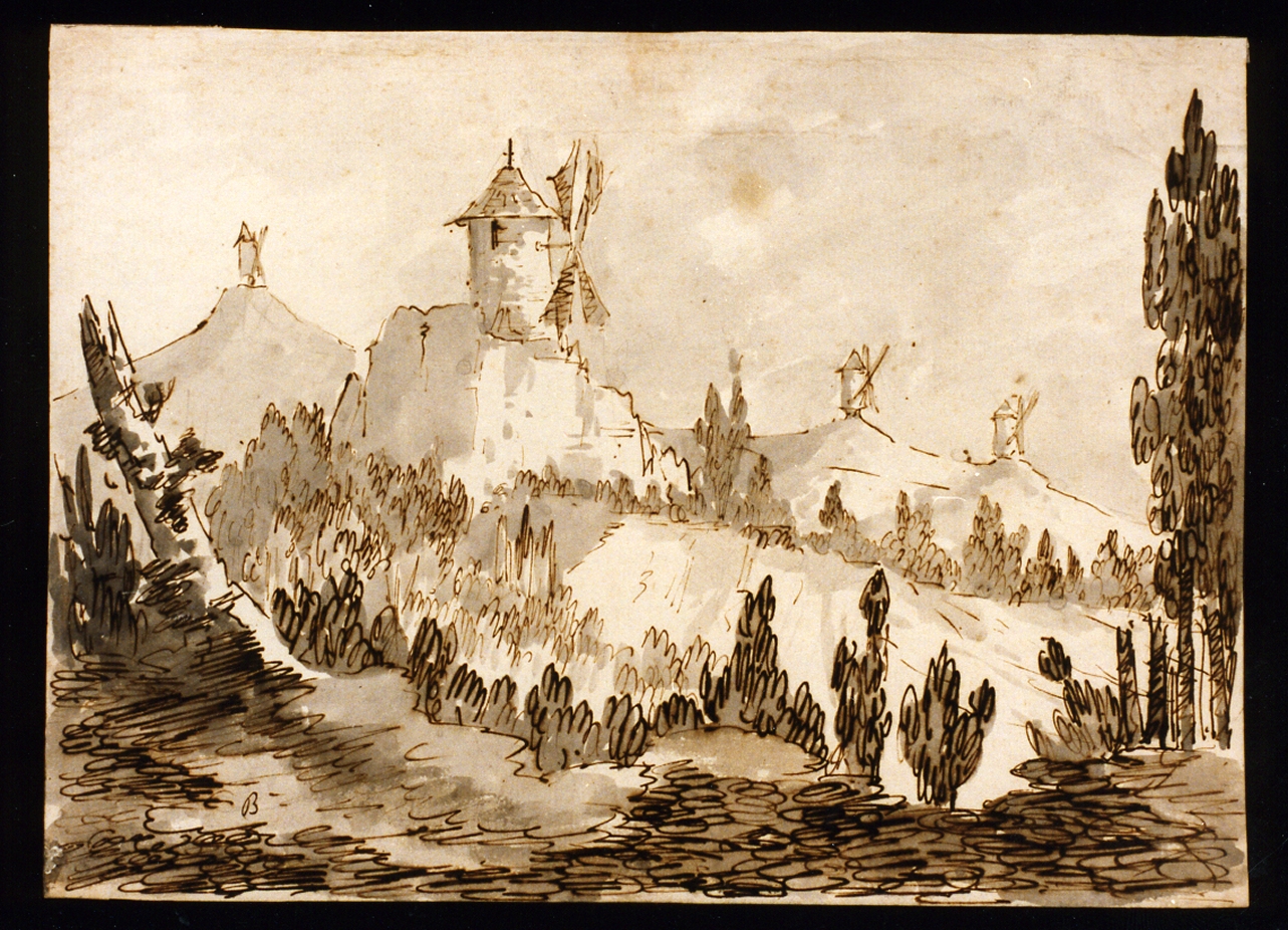 studio di scenografia teatrale (disegno) di Niccolini Antonio (scuola) (prima metà sec. XIX)