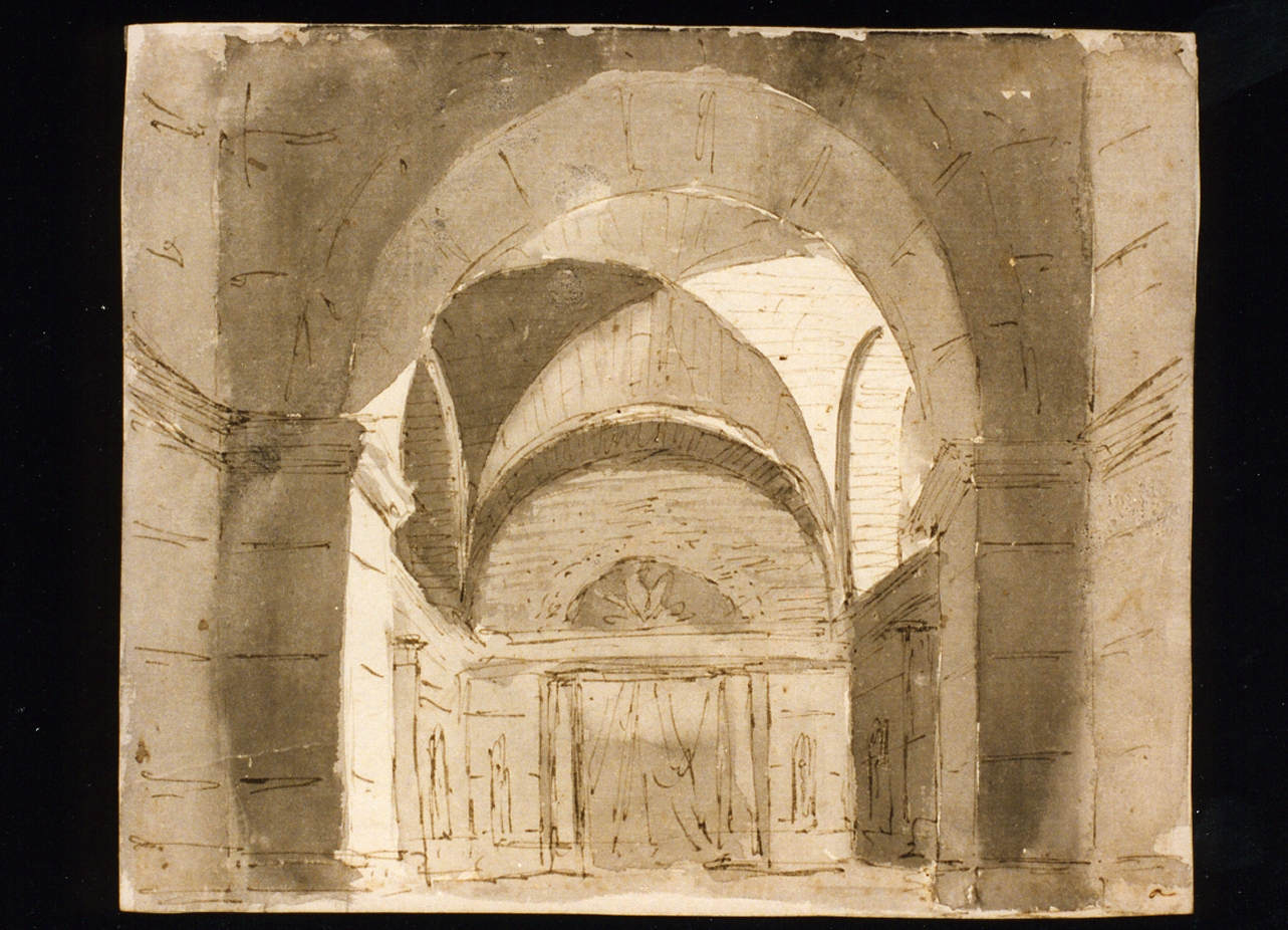 studio di scenografia teatrale (disegno) di Niccolini Antonio (scuola) (prima metà sec. XIX)