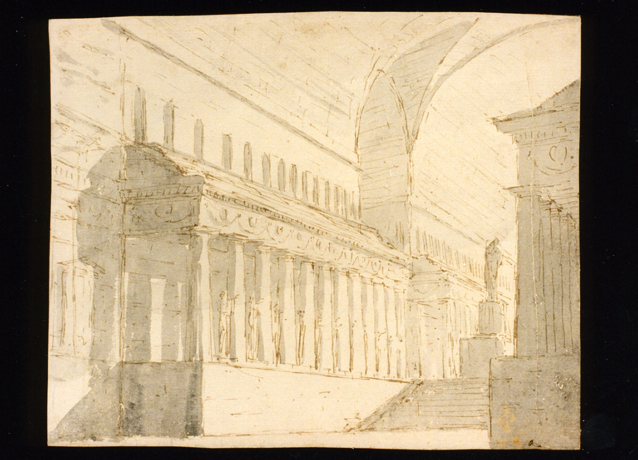 studio di scenografia teatrale (disegno) di Niccolini Antonio (scuola) (prima metà sec. XIX)