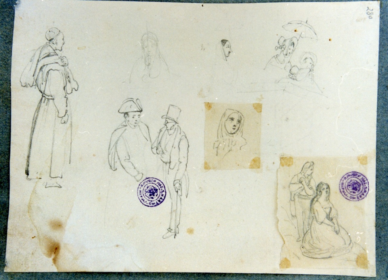 studio di figure (disegno) di Vervloet Frans (sec. XIX)