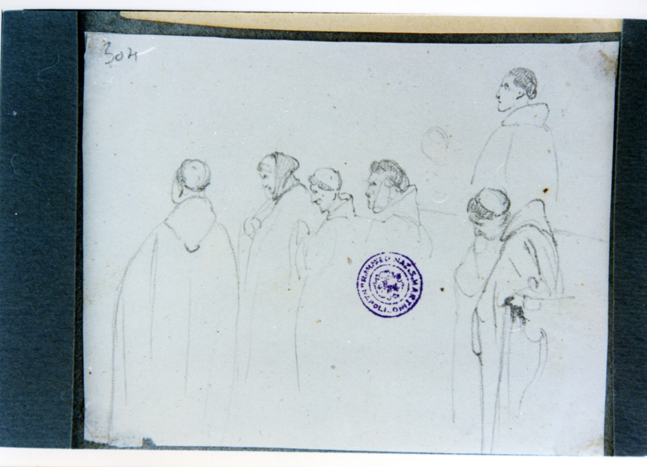 studio di frati (disegno) di Vervloet Frans (sec. XIX)