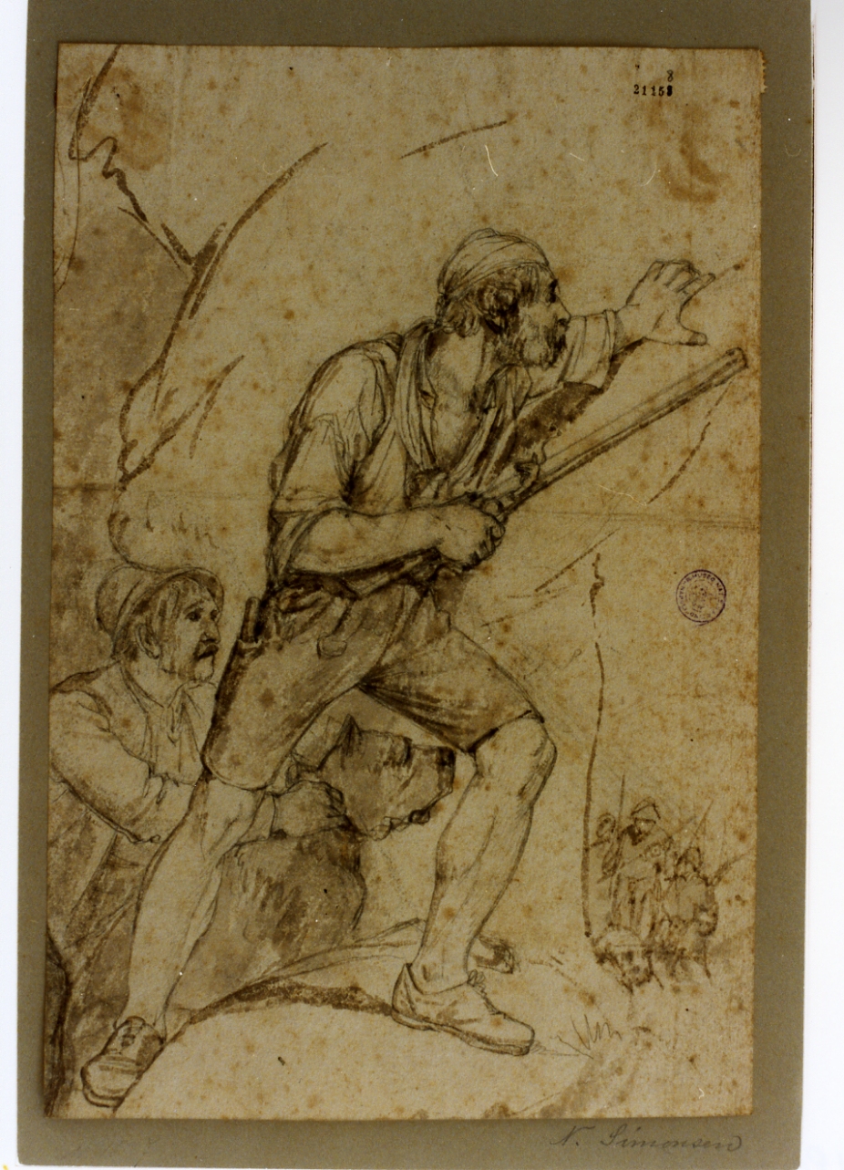 figura maschile (disegno) di Simonsen Niels (sec. XIX)