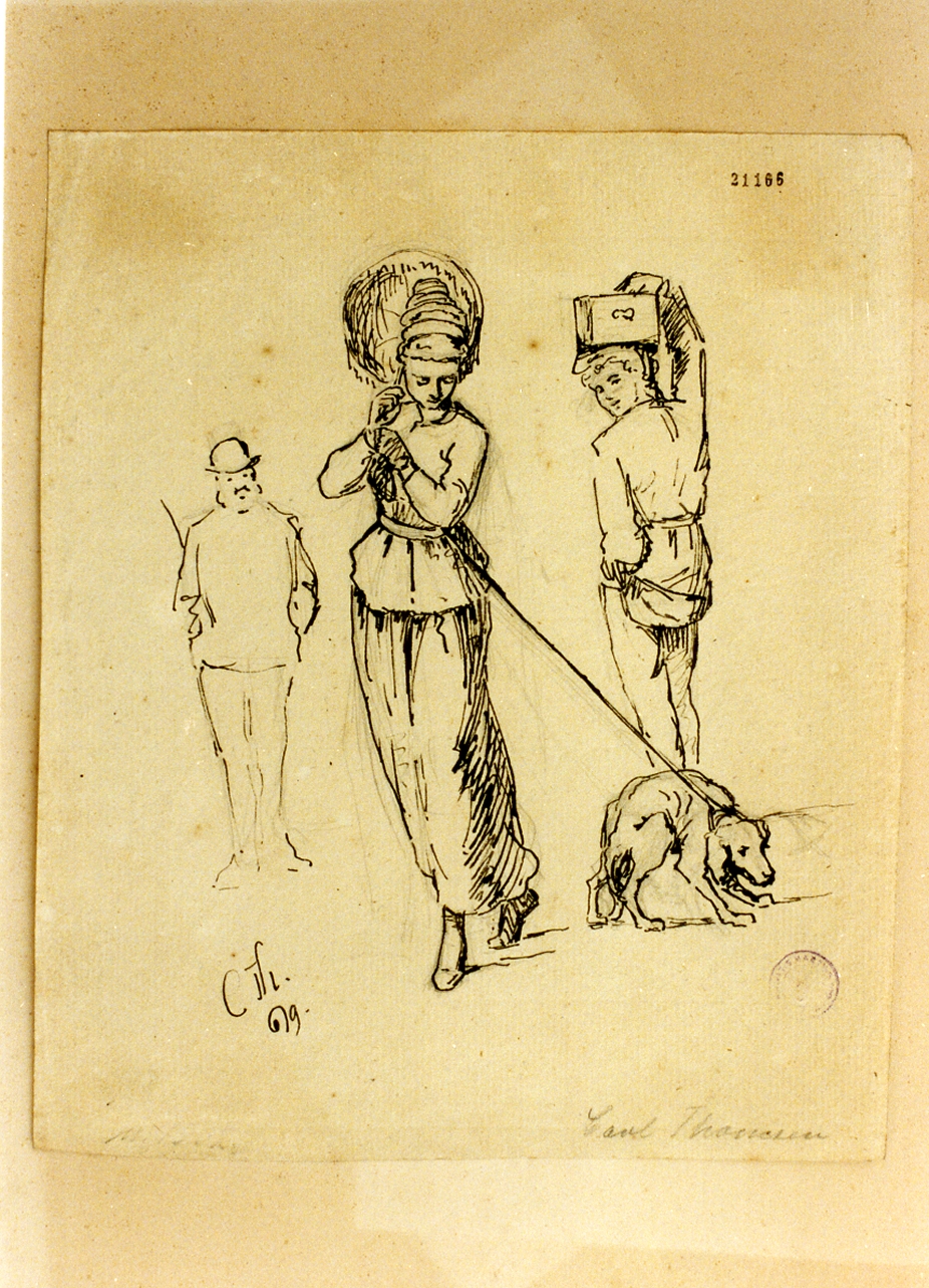 figura femminile (disegno) di Thomsen Carl Christian Frederik Jacob (sec. XIX)