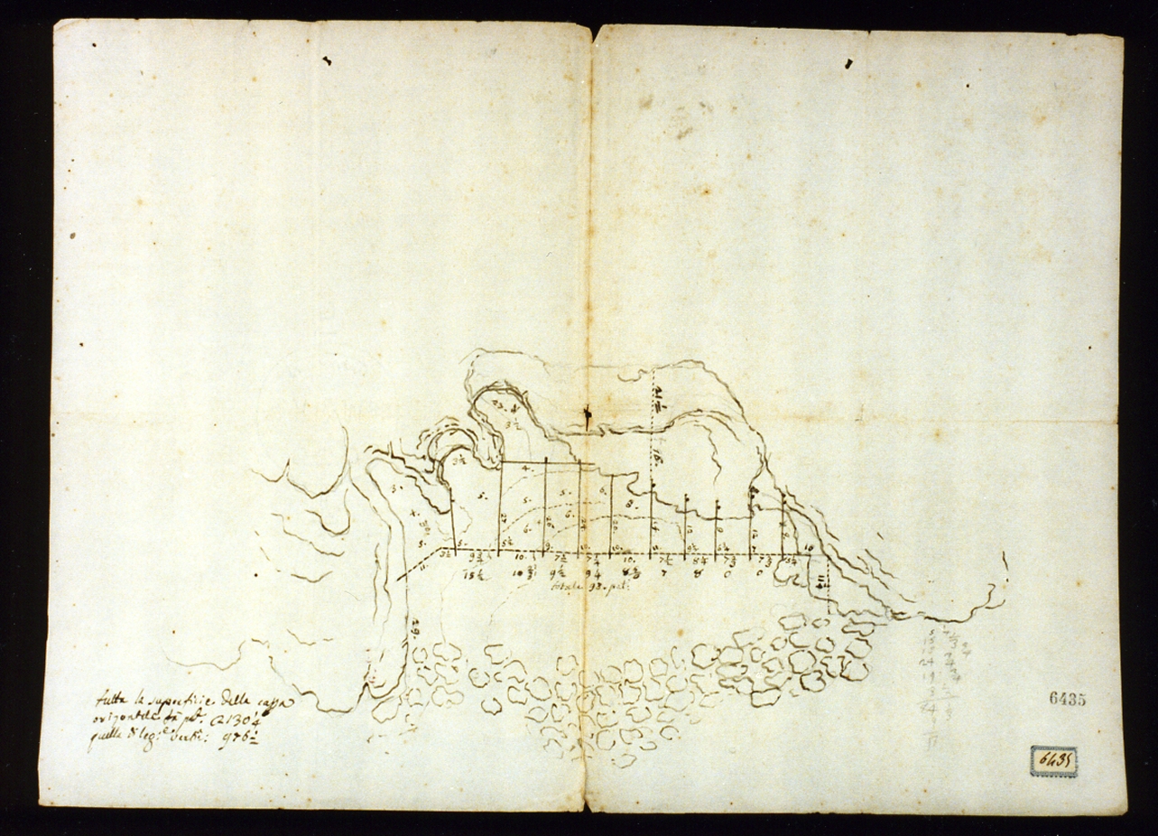 mappa della costa di Pozzuoli (disegno) - ambito napoletano (sec. XVIII)