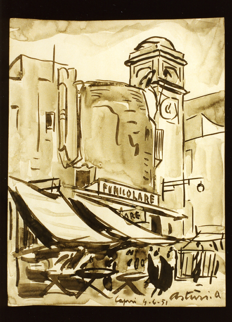 paesaggio (disegno) - ambito italiano (sec. XX)