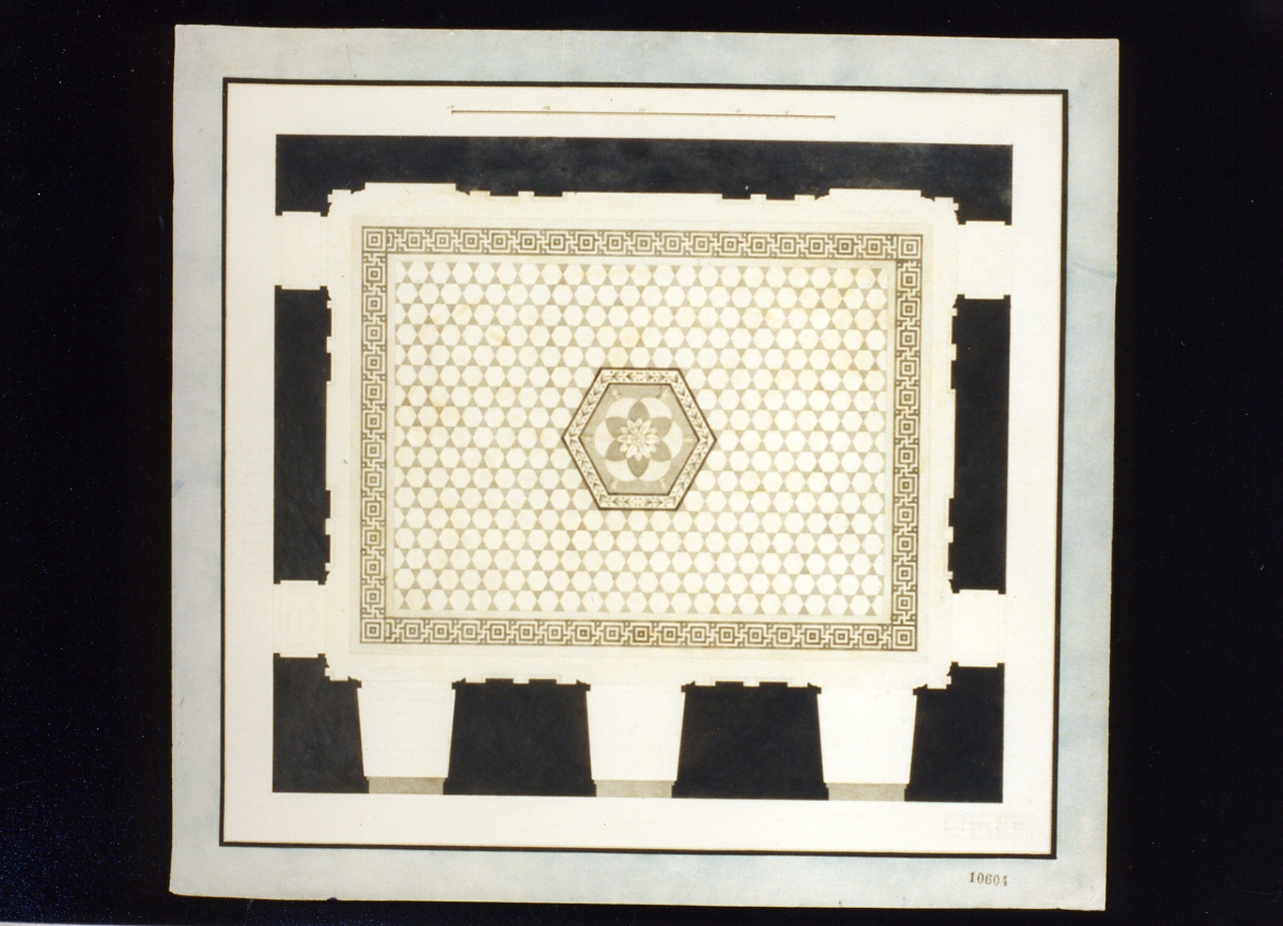 progetto del pavimento (disegno) - ambito italiano (primo quarto sec. XIX)