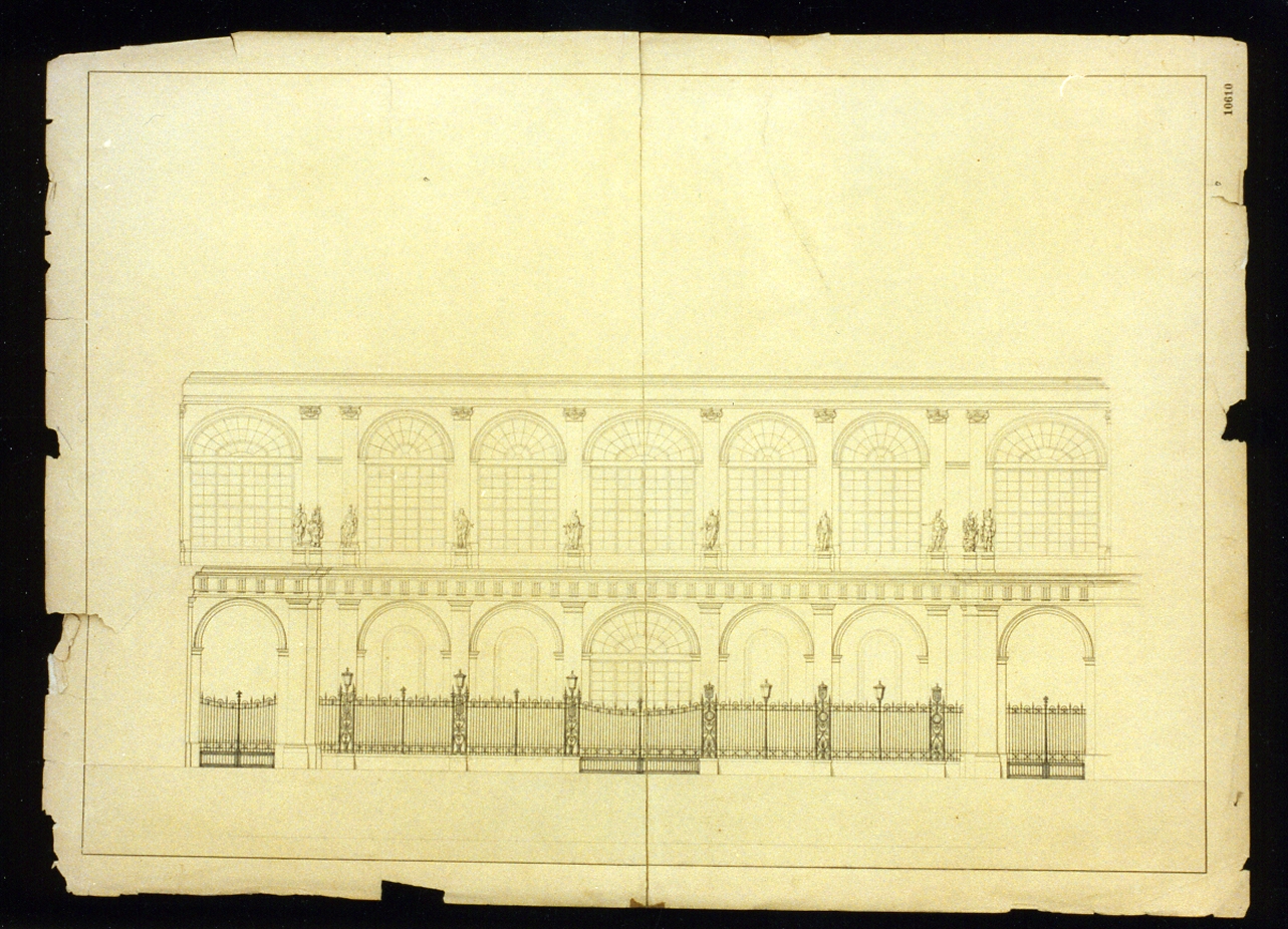 pianta di palazzo (disegno) di Genovese Gaetano (sec. XIX)