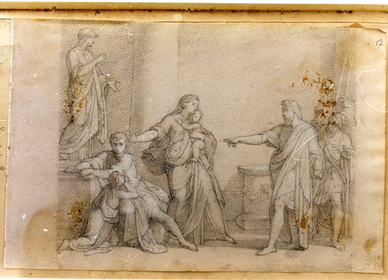 scena di storia antica (disegno) di Postiglione Raffaele (ultimo quarto sec. XIX)