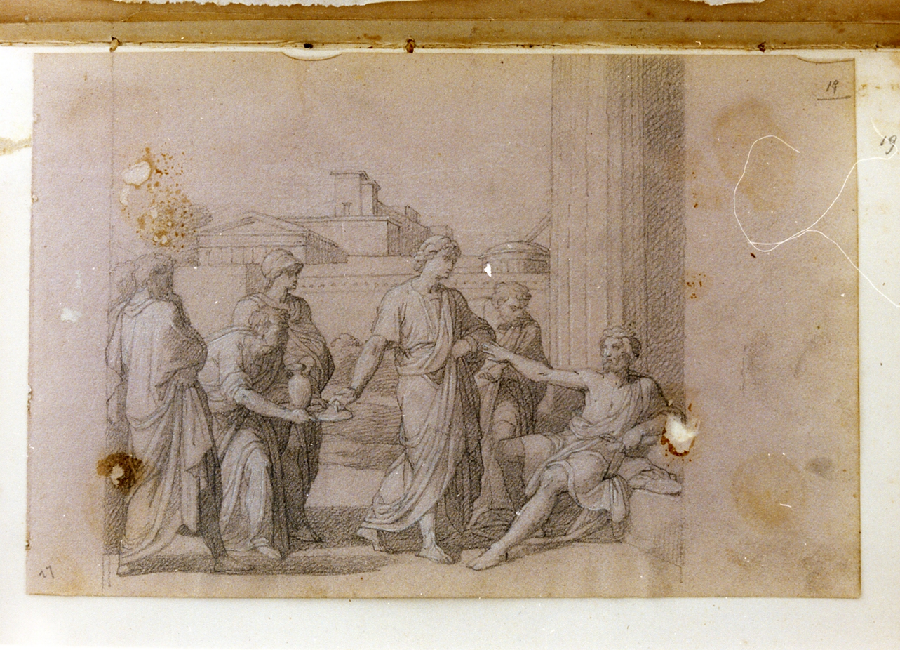 scena di storia antica (disegno) di Postiglione Raffaele (ultimo quarto sec. XIX)