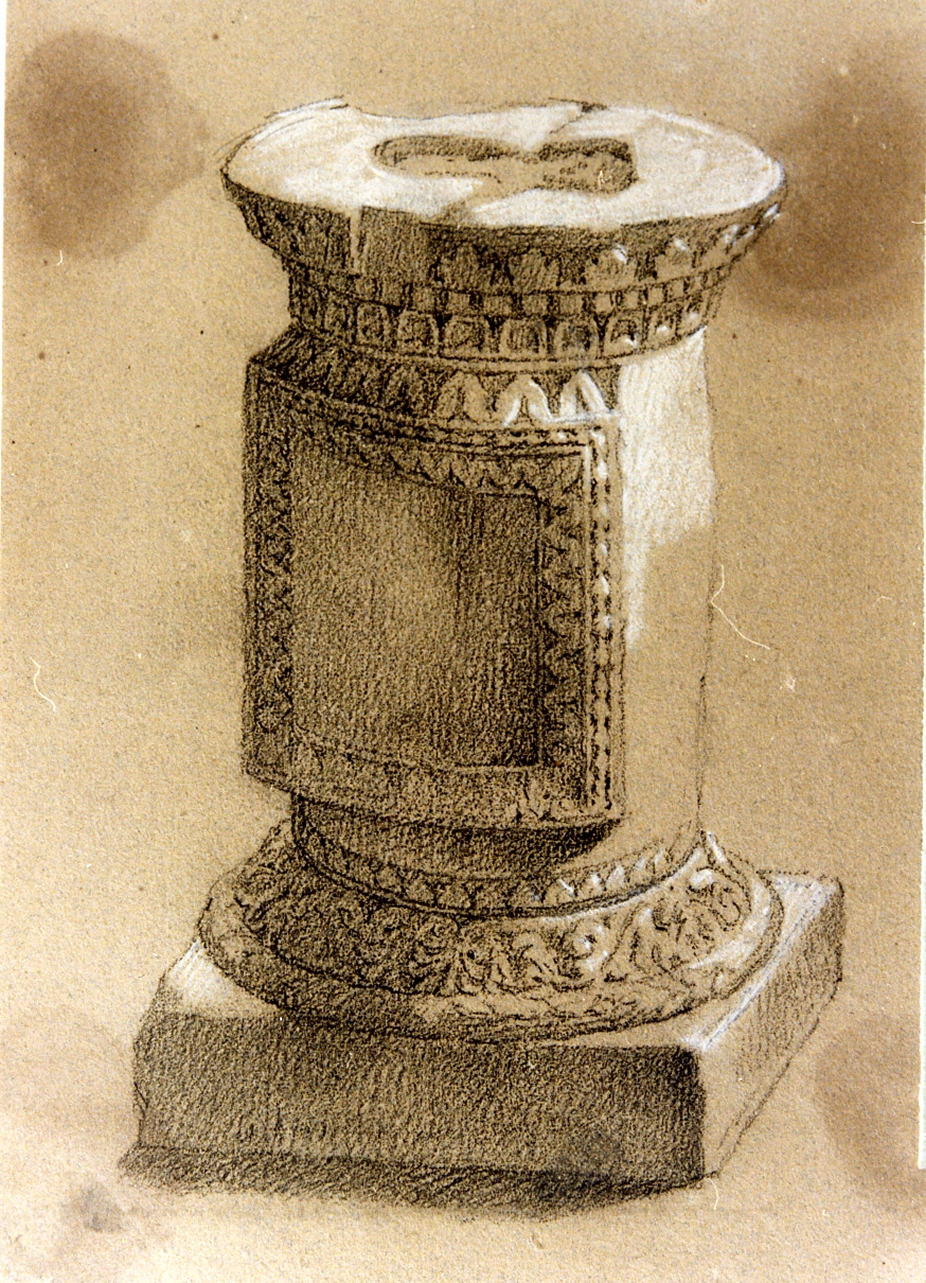 elemento architettonico (disegno) di Postiglione Raffaele (ultimo quarto sec. XIX)