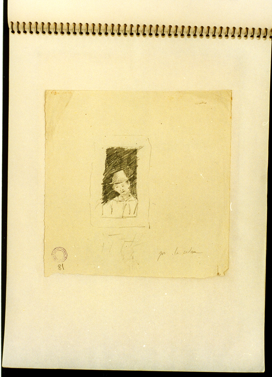 figura maschile (disegno) - ambito italiano (sec. XIX)