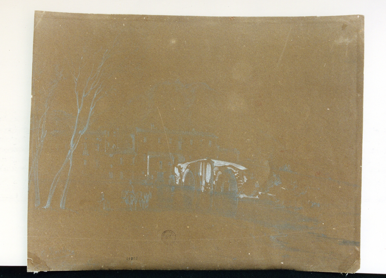 paesaggio (disegno) di Duclère Teodoro (secondo quarto sec. XIX)