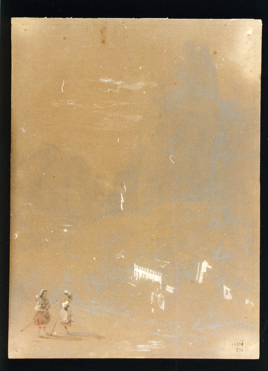 figura femminile (disegno) di Duclère Teodoro (secondo quarto sec. XIX)