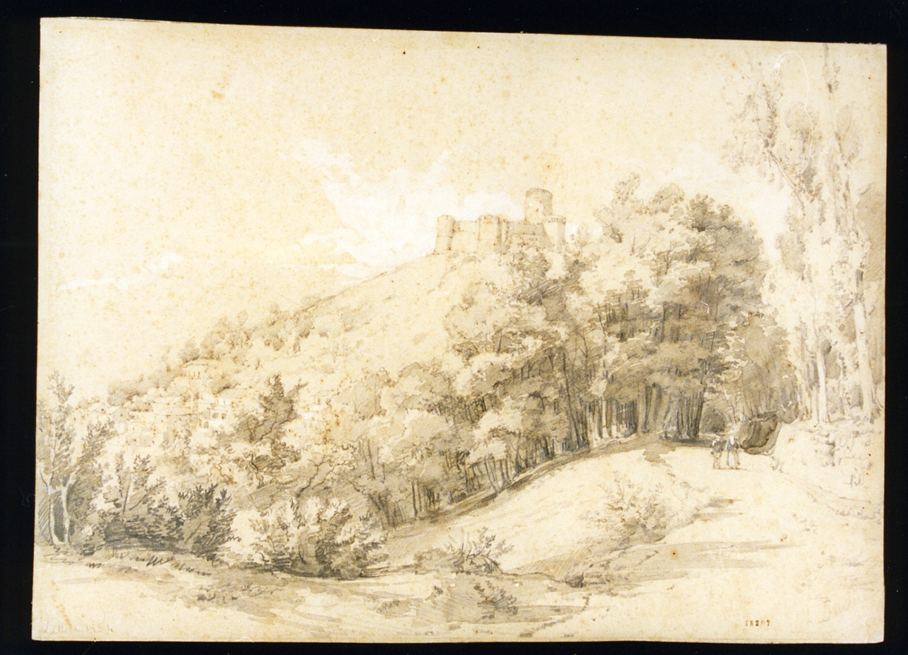 paesaggio (disegno) di Duclère Teodoro (sec. XIX)