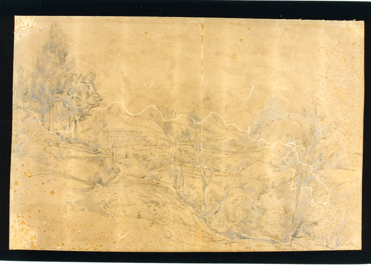 paesaggio (disegno) di Duclère Teodoro (secondo quarto sec. XIX)