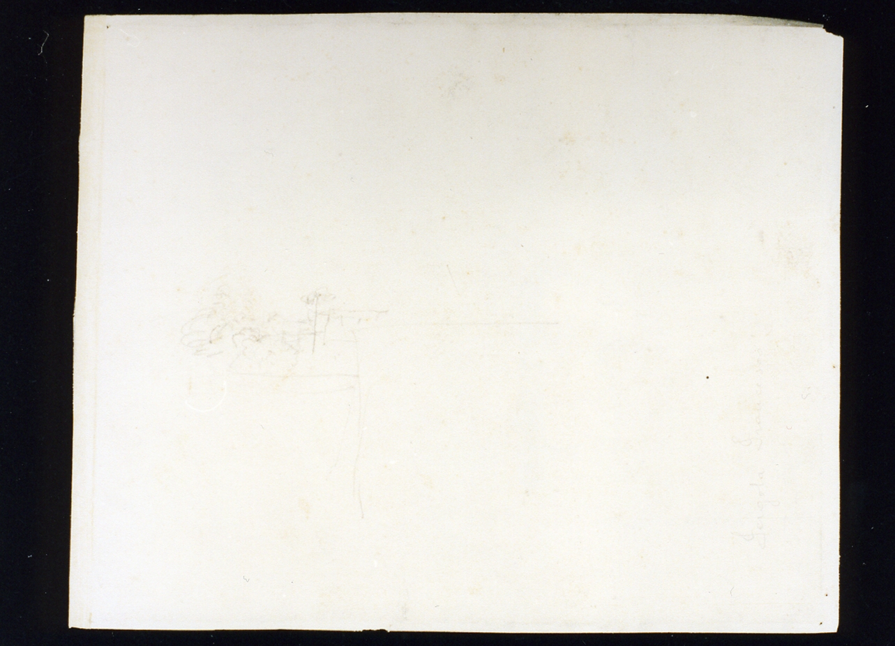 studio di paesaggio (disegno) - ambito napoletano (secondo quarto sec. XX)
