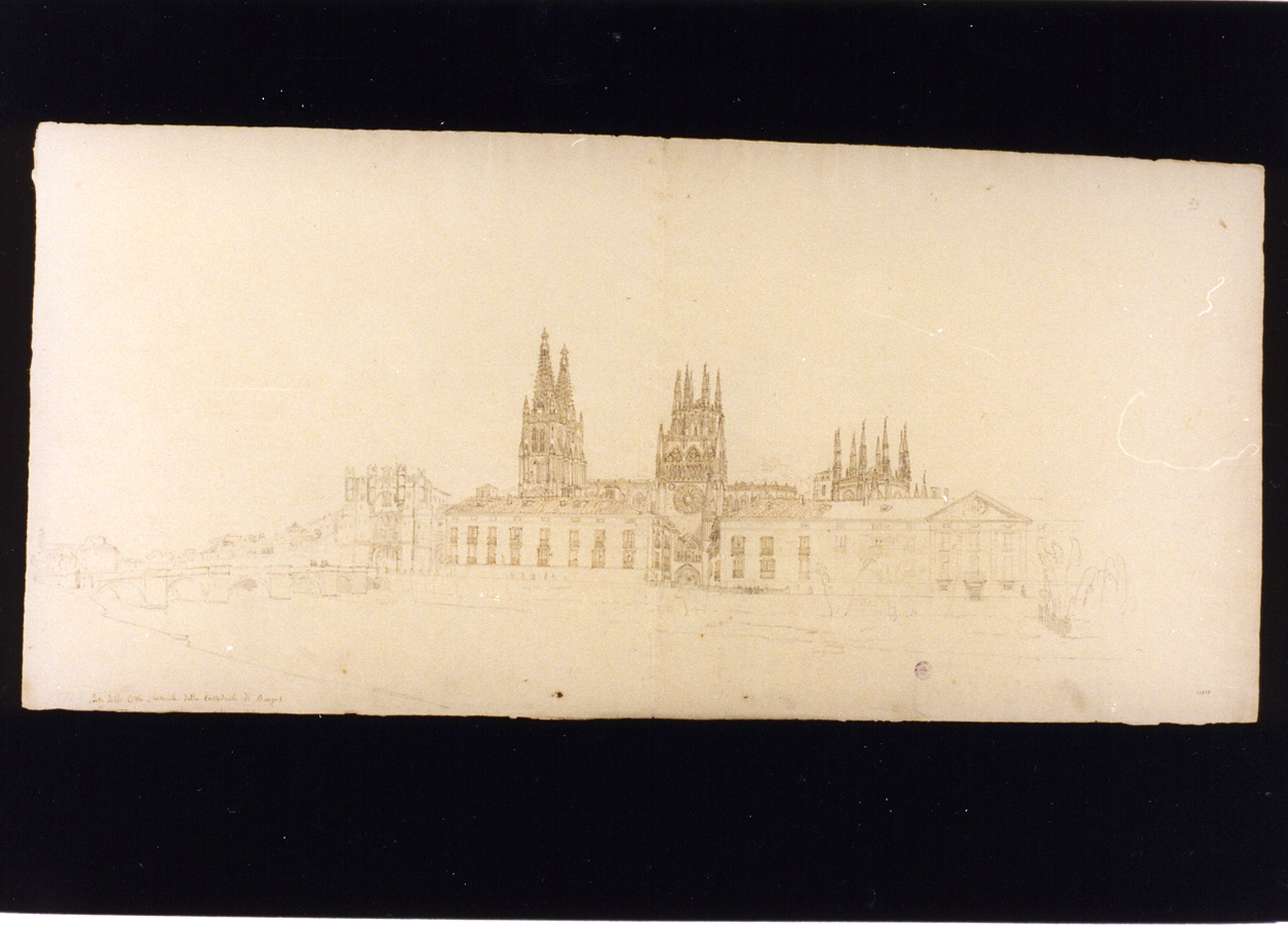 veduta di Burgos (disegno) di Fergola Salvatore (sec. XIX)