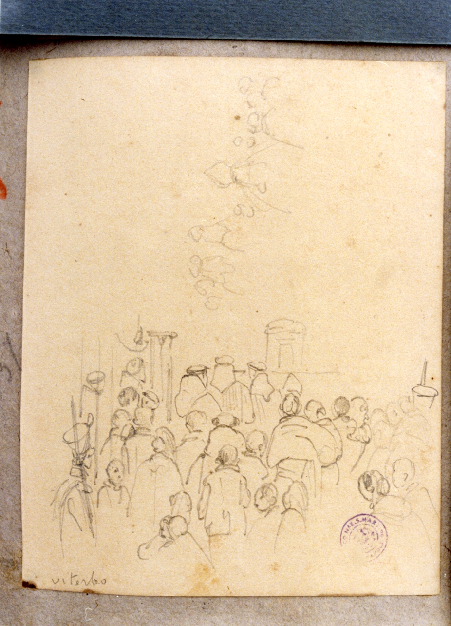 processione liturgica (disegno) di Vervloet Frans (sec. XIX)