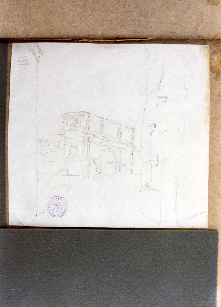 veduta (disegno) di Vervloet Frans (prima metà sec. XIX)