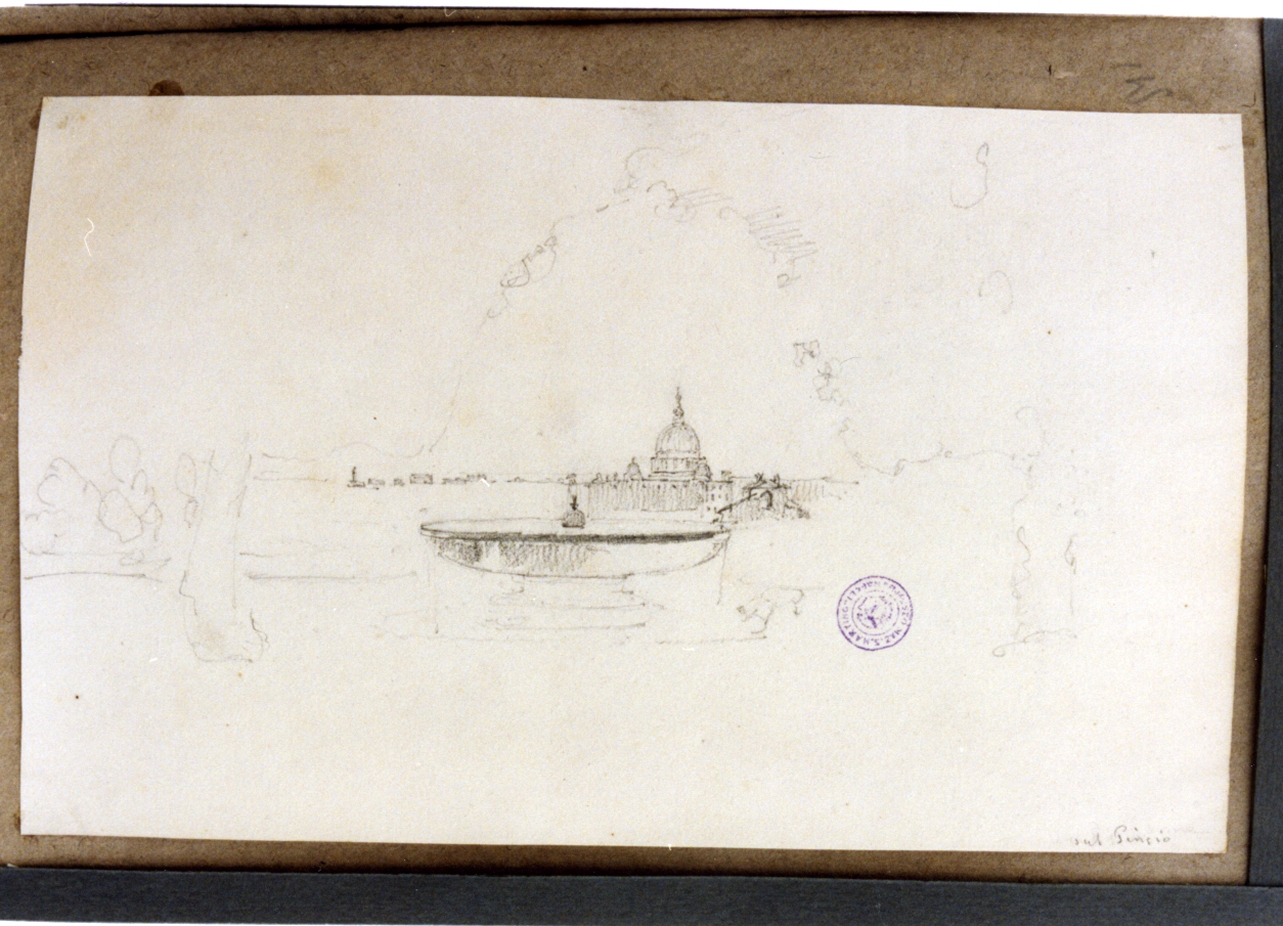 veduta di città (disegno) di Vervloet Frans (sec. XIX)