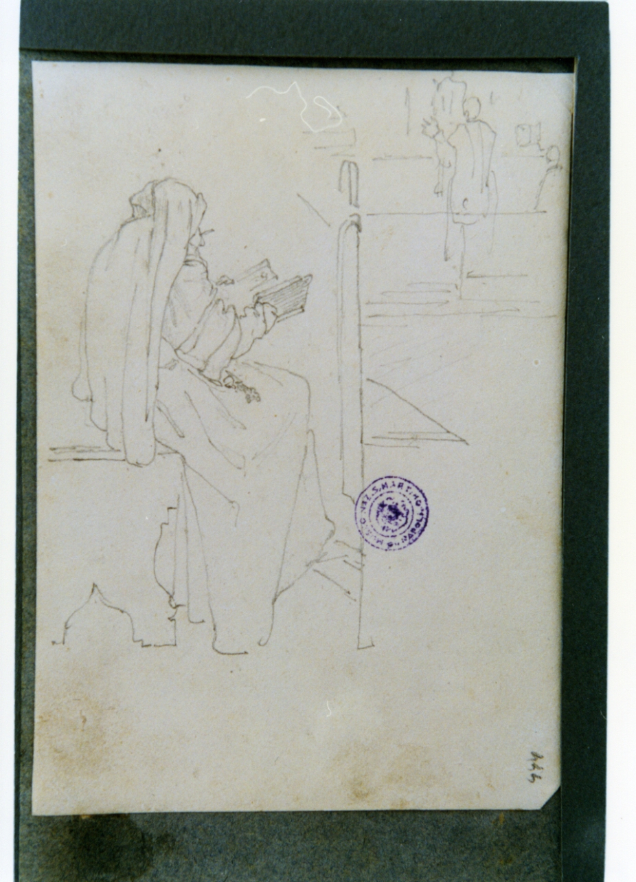 figura femminile (disegno) di Vervloet Frans (prima metà sec. XIX)