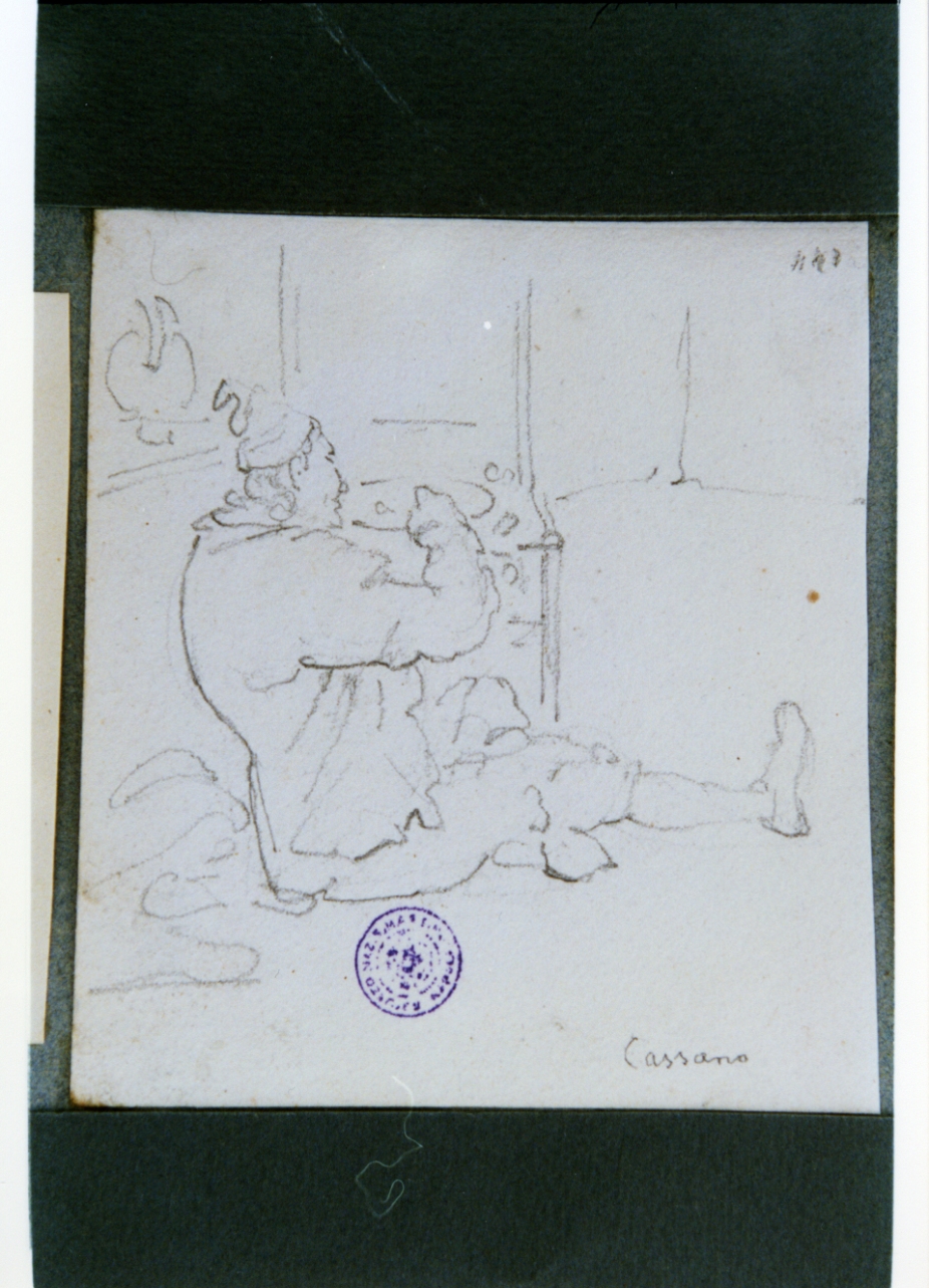 figura maschile (disegno) di Vervloet Frans (secondo quarto sec. XIX)