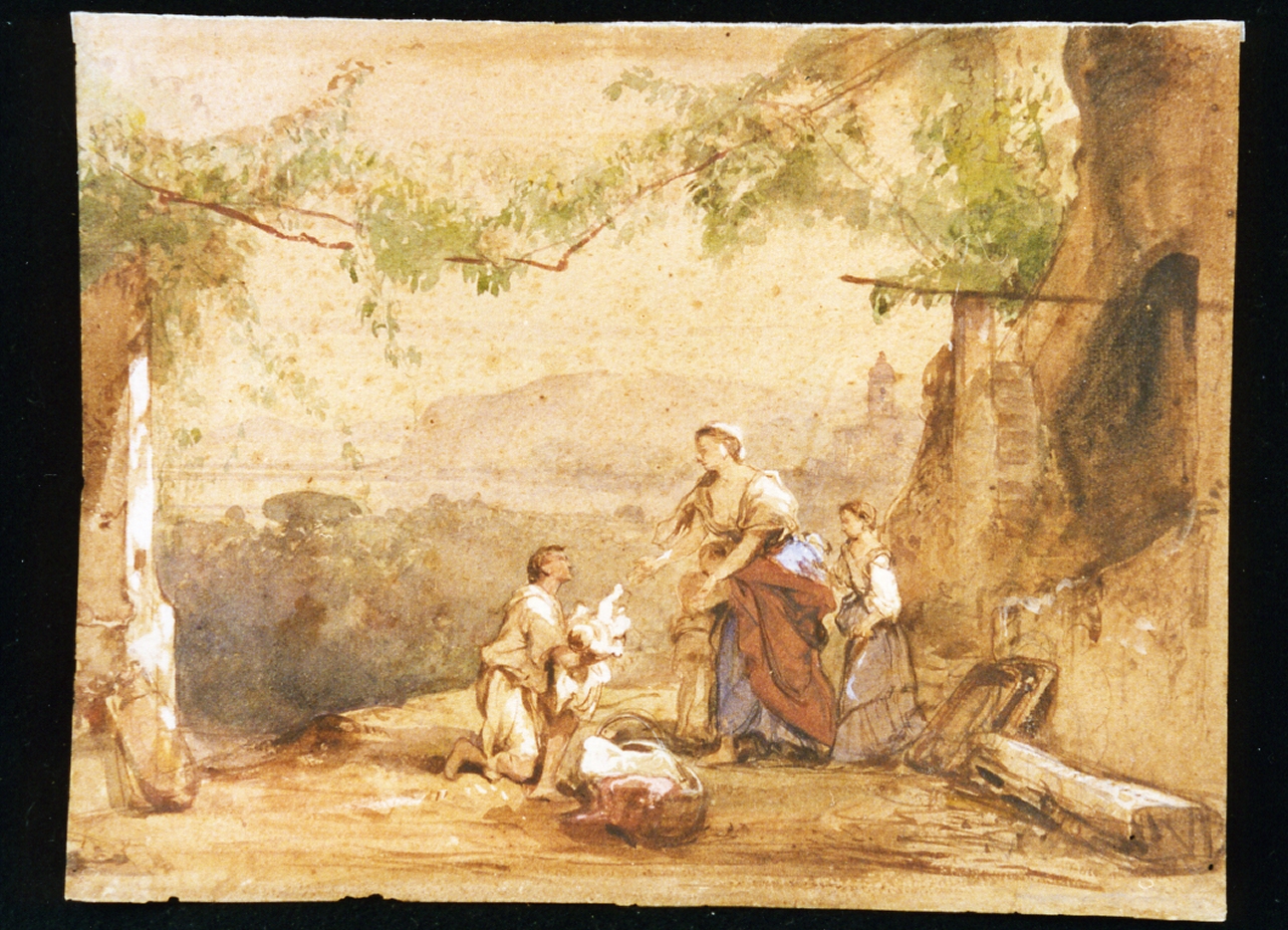 Mosè salvato dalle acque (disegno) di Gigante Giacinto (sec. XIX)