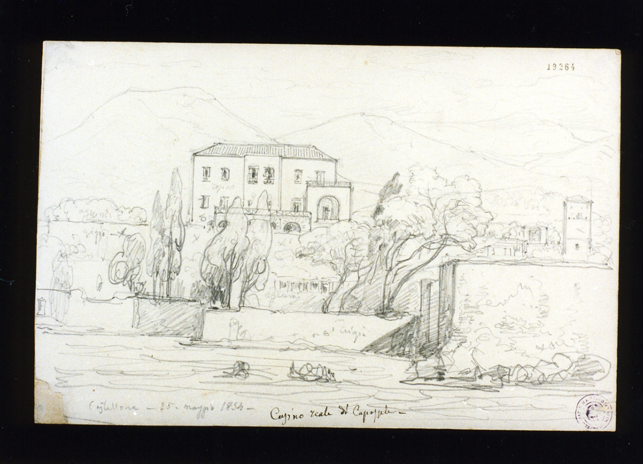 paesaggio (disegno) di Gigante Giacinto (sec. XIX)