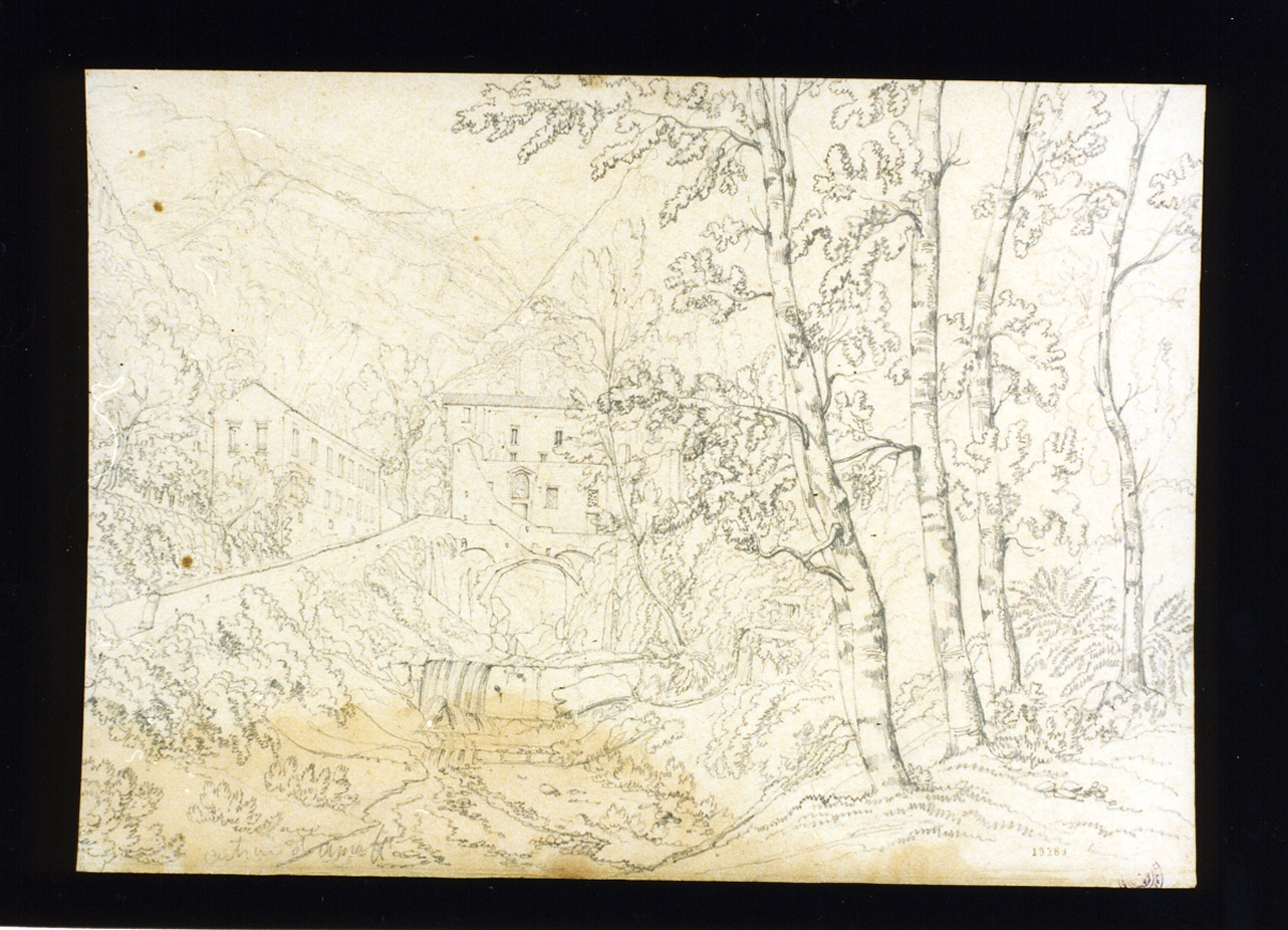 paesaggio (disegno) di Gigante Giacinto (metà sec. XIX)