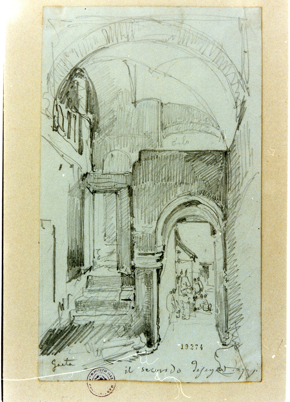 veduta (disegno) di Gigante Giacinto (metà sec. XIX)