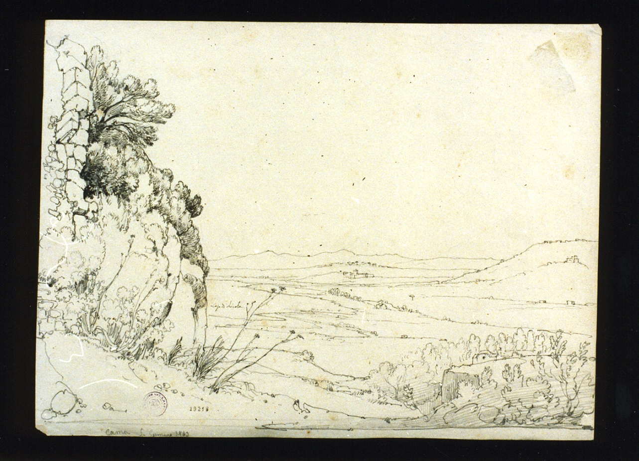 paesaggio (disegno) di Gigante Giacinto (sec. XIX)