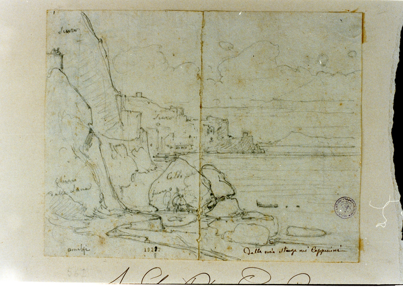 veduta (disegno) di Gigante Giacinto (metà sec. XIX)